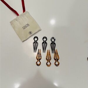 Black and Brown Hair Clip Set